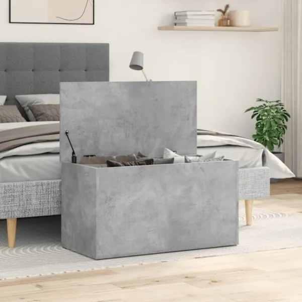 vidaXL Kistor & Koffertar>Förvaringskista betong 84x42x46 cm konstruerat trä