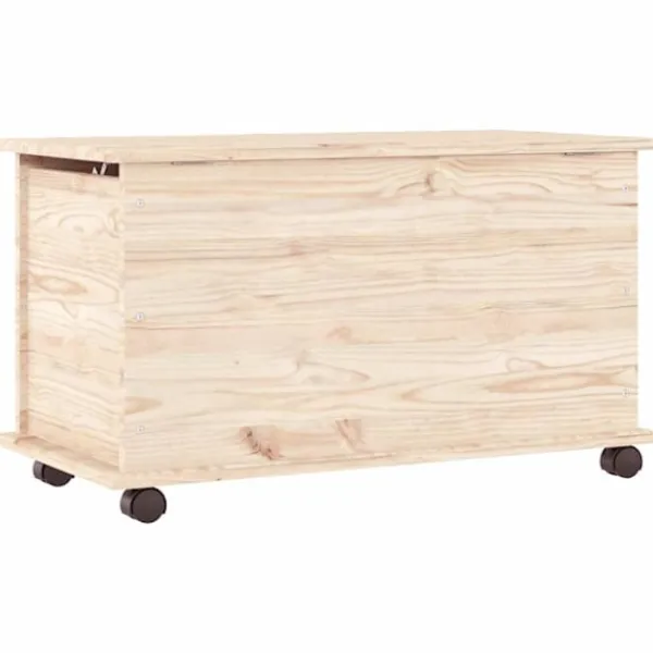 vidaXL Kistor & Koffertar>Förvaringskista på hjul ALTA 73x39,5x43 cm massiv furu