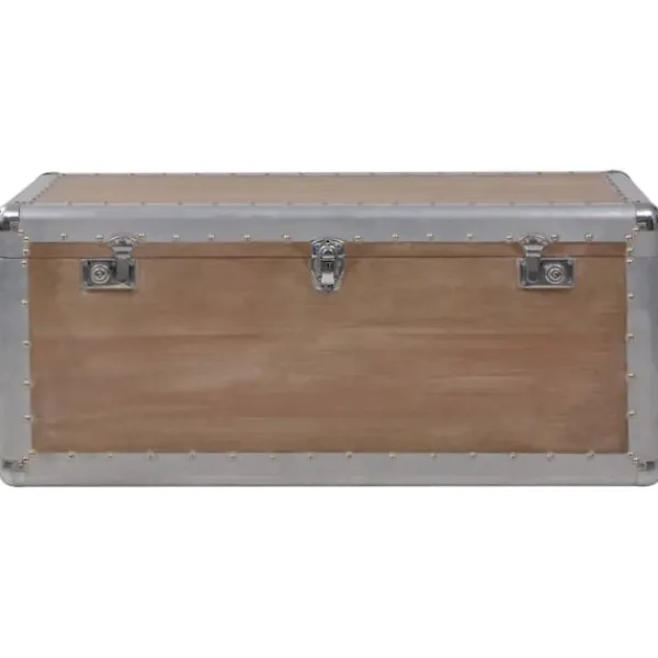 vidaXL Kistor & Koffertar>Förvaringslåda massivt granträ 91x52x40 cm