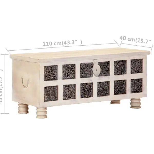 vidaXL Kistor & Koffertar>Förvaringslåda 110x40x45 cm massivt akaciaträ
