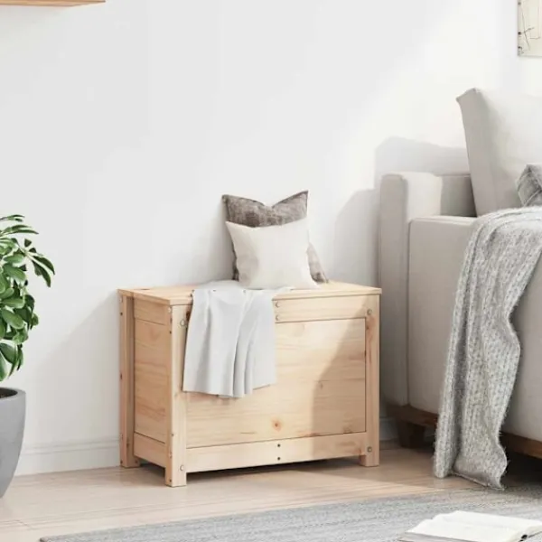 vidaXL Kistor & Koffertar>Förvaringslåda 60x32x45,5 cm massiv furu
