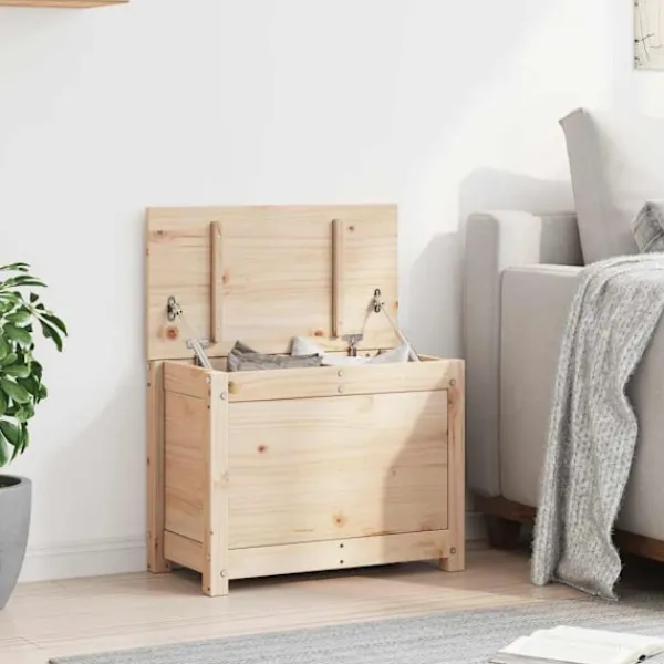 vidaXL Kistor & Koffertar>Förvaringslåda 60x32x45,5 cm massiv furu