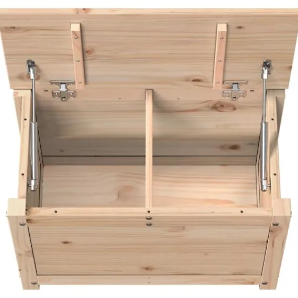 vidaXL Kistor & Koffertar>Förvaringslåda 60x32x45,5 cm massiv furu