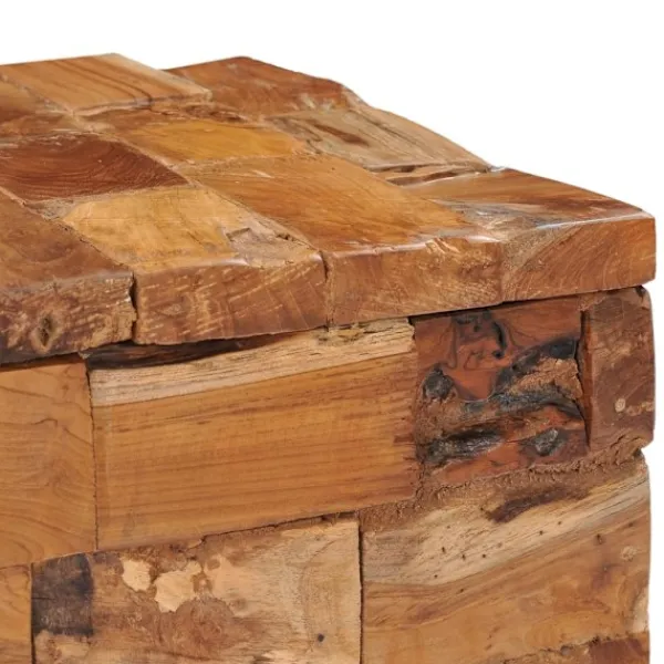 vidaXL Pallar>Förvaringspall massiv teak