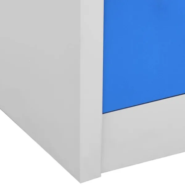 vidaXL Skåp>Förvaringsskåp 5 st ljus och blå 90x45x92,5 cm stål
