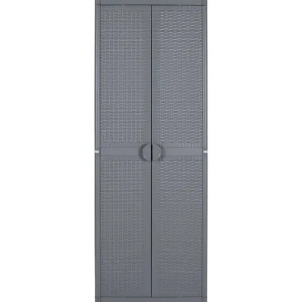 vidaXL Skåp>Förvaringsskåp för trädgården 65x45x172 cm PP-rotting
