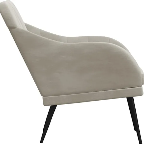 vidaXL Fåtöljer>Fåtölj ljus 63x76x80 cm sammet