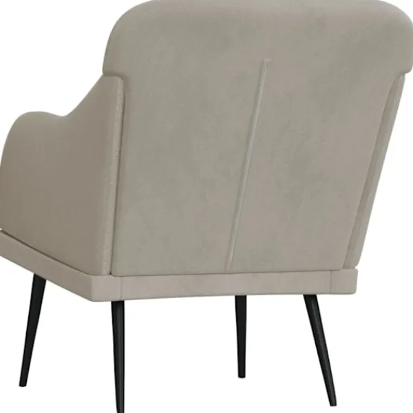vidaXL Fåtöljer>Fåtölj ljus 63x76x80 cm sammet