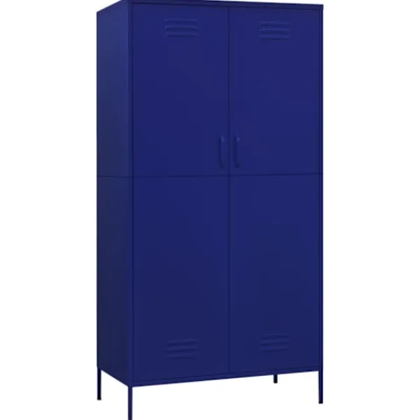 vidaXL Skåp>Garderob 90x50x180 cm marin stål
