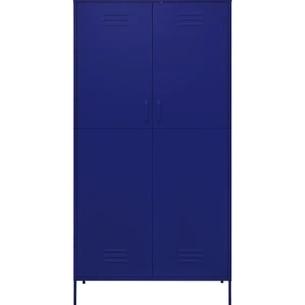 vidaXL Skåp>Garderob 90x50x180 cm marin stål