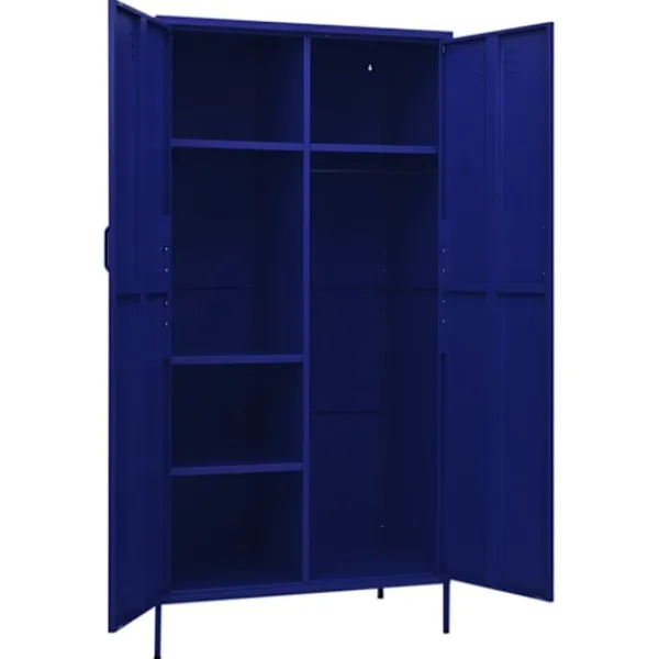 vidaXL Skåp>Garderob 90x50x180 cm marin stål