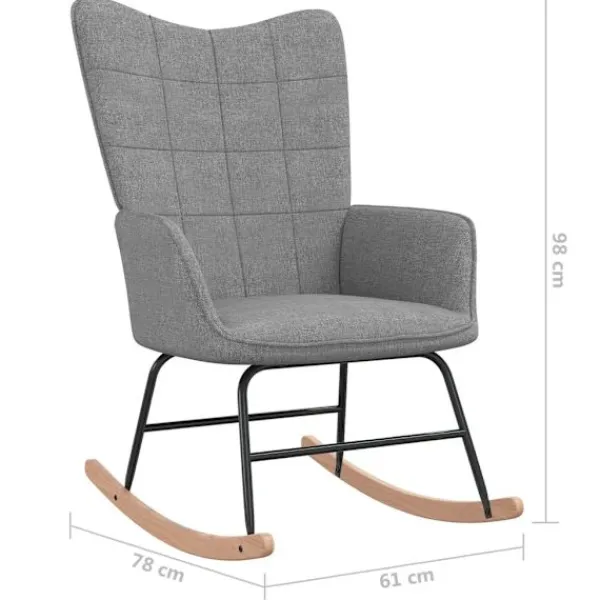 vidaXL Fåtöljer>Gungstol ljus tyg