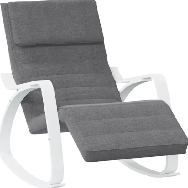 vidaXL Fåtöljer>Gungstol mörk tyg