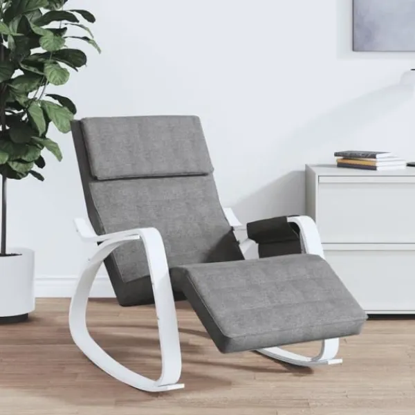 vidaXL Fåtöljer>Gungstol mörk tyg