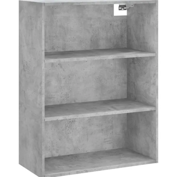 vidaXL Hyllor>Högskåp betong 69,5x34x180 cm konstruerat trä