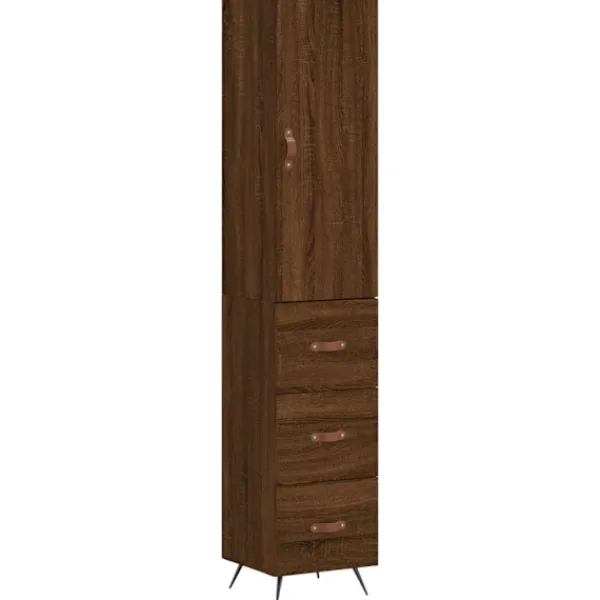 vidaXL Skåp>Högskåp ek 34,5x34x180 cm konstruerat trä