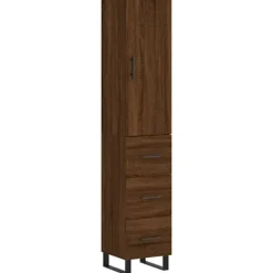 vidaXL Skåp>Högskåp ek 34,5x34x180 cm konstruerat trä