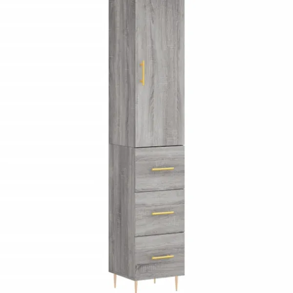 vidaXL Skåp>Högskåp sonoma 34,5x34x180 cm konstruerat trä