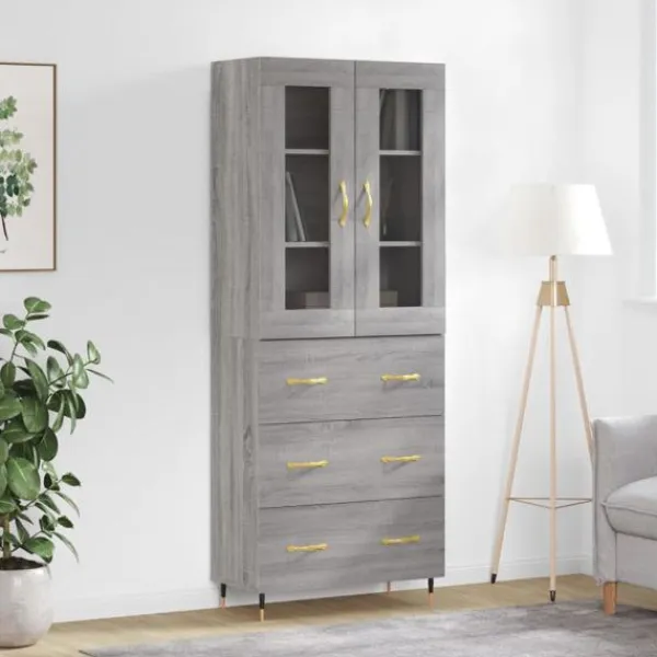 vidaXL Skåp>Högskåp Sonoma 69,5x34x180 cm konstruerat trä
