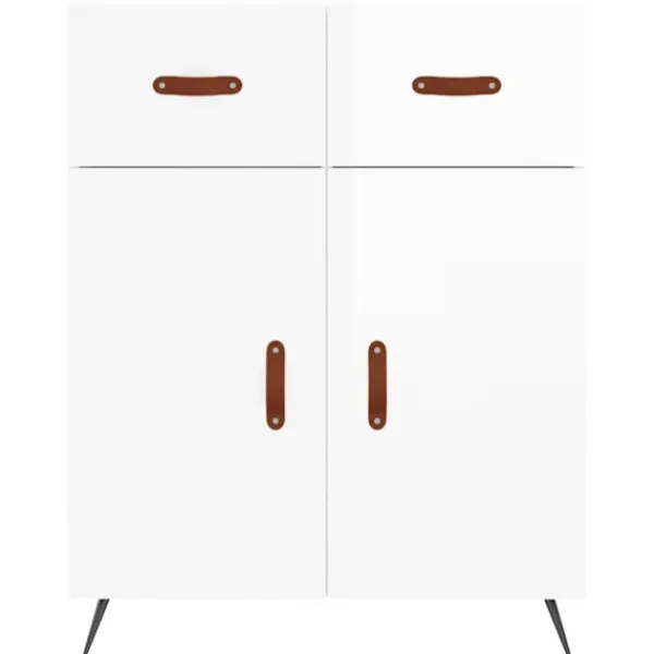 vidaXL Skåp>Högskåp högglans 69,5x34x180 cm konstruerat trä