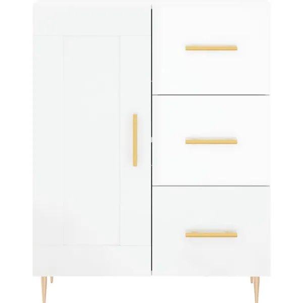 vidaXL Skåp>Högskåp högglans 69,5x34x180 cm konstruerat trä
