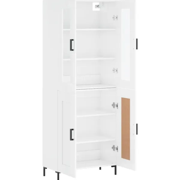 vidaXL Skåp>Högskåp högglans 69,5x34x180 cm konstruerat trä