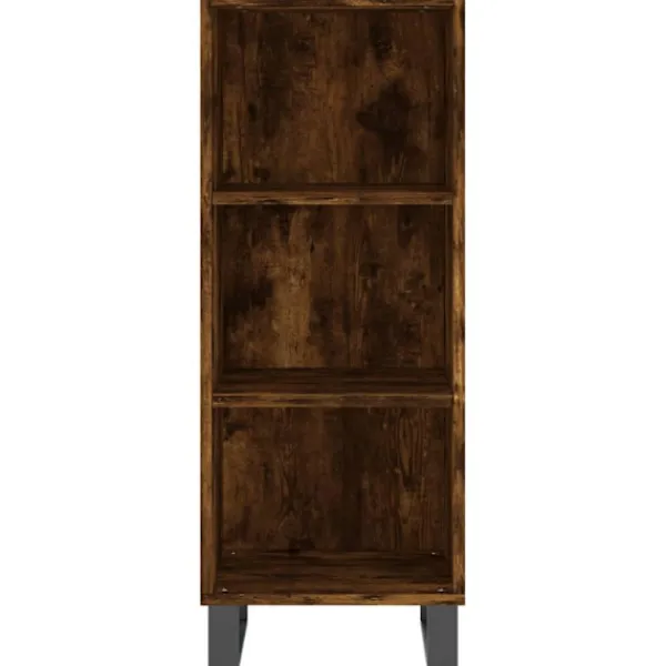 vidaXL Hyllor>Högskåp rökfärgad ek 34,5x34x180 cm konstruerat trä
