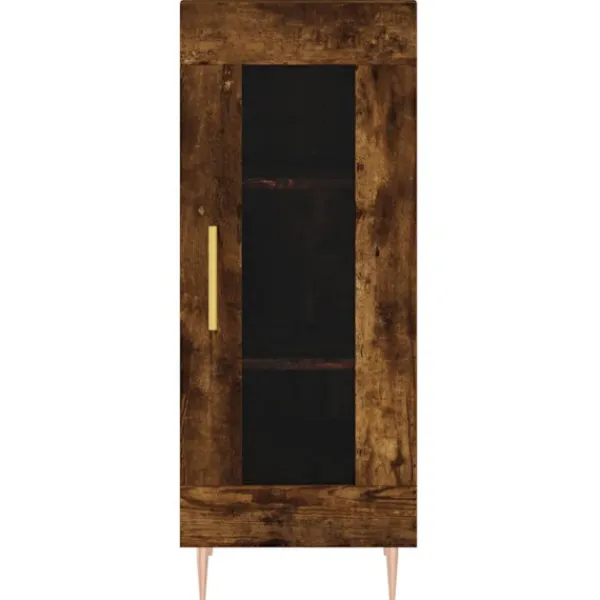 vidaXL Skåp>Högskåp rökfärgad ek 34,5x34x180 cm konstruerat trä