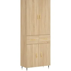 vidaXL Skåp>Högskåp sonoma-ek 69,5x34x180 cm konstruerat trä