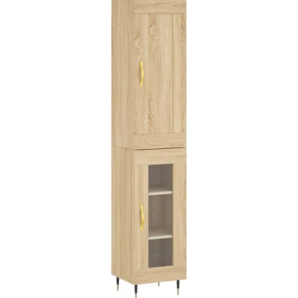 vidaXL Skåp>Högskåp sonoma-ek34,5x34x180 cm konstruerat trä