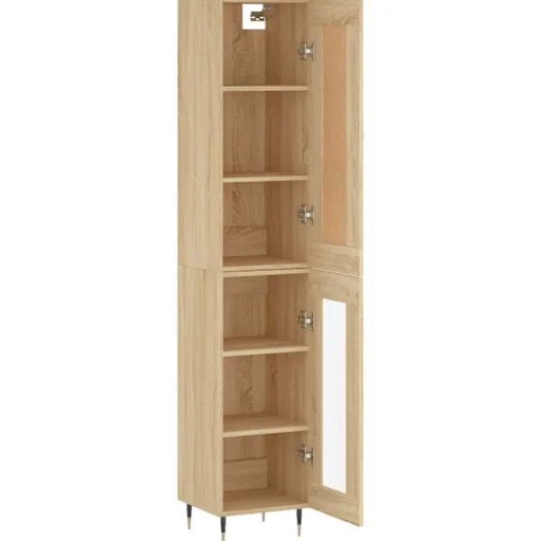 vidaXL Skåp>Högskåp sonoma-ek34,5x34x180 cm konstruerat trä