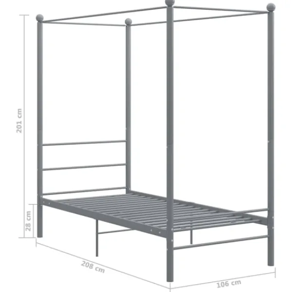 vidaXL Sängar>Himmelsäng metall 90x200 cm