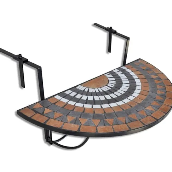 vidaXL Balkongmöbler>Hängbord balkongbord Terrakotta Vit
