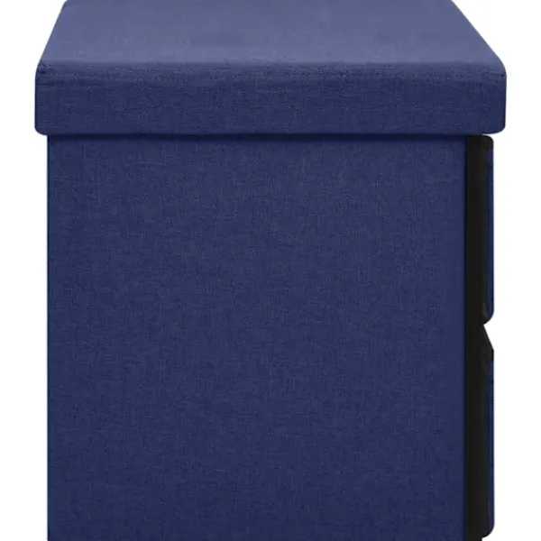 vidaXL Kistor & Koffertar>Hopfällbar förvaringsbänk 76x38x38 cm konstlinne