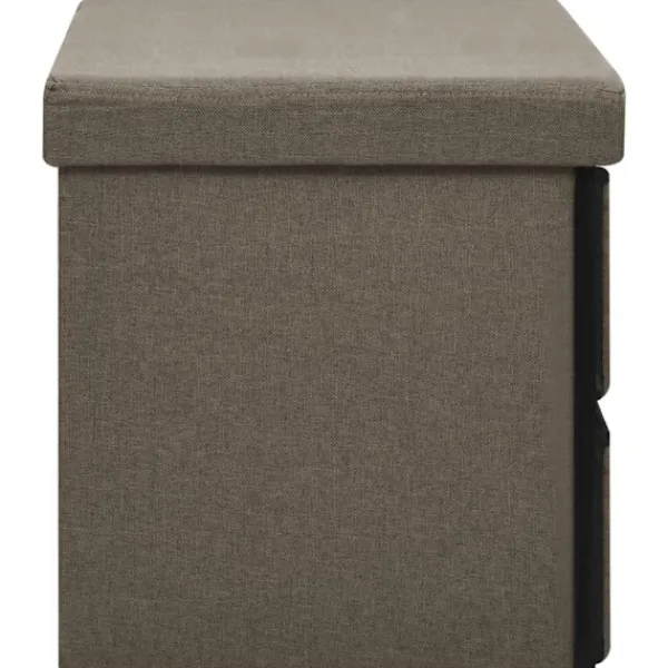 vidaXL Kistor & Koffertar>Hopfällbar förvaringsbänk 76x38x38 cm konstlinne