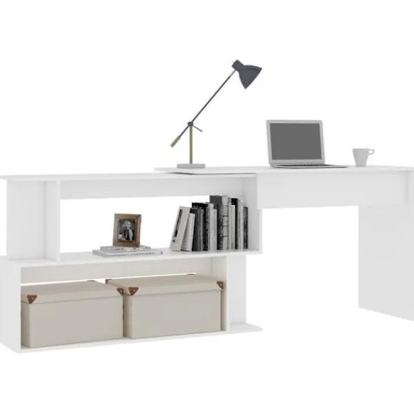 vidaXL Kontorsmöbler>Hörnskrivbord 200x50x76 cm konstruerat trä