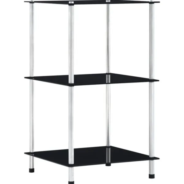 vidaXL Hyllor>Hylla 3 hyllplan 40x40x67 cm härdat glas