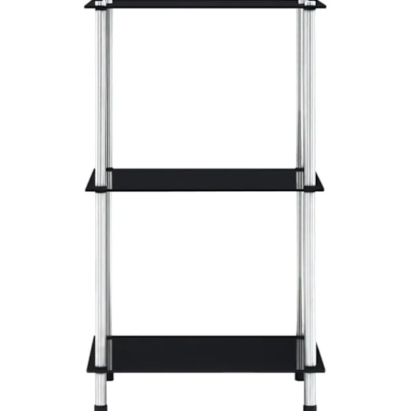 vidaXL Hyllor>Hylla 3 hyllplan 40x40x67 cm härdat glas