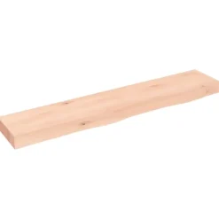 vidaXL Hyllor>Hyllplan 100x20x6 cm obehandlad massiv ek