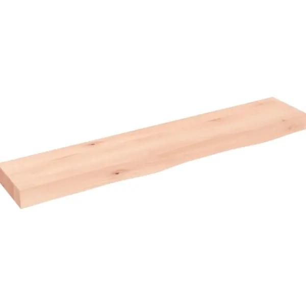 vidaXL Hyllor>Hyllplan 100x20x6 cm obehandlad massiv ek
