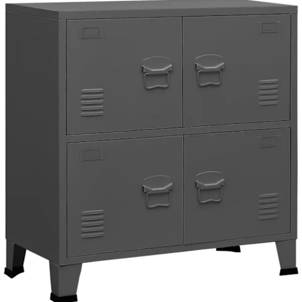 vidaXL Skåp>Industriellt förvaringsskåp 75x40x80 cm stål