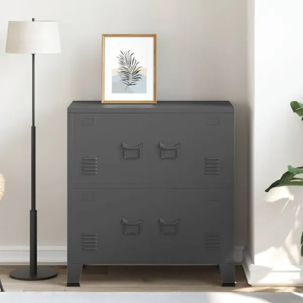 vidaXL Skåp>Industriellt förvaringsskåp 75x40x80 cm stål