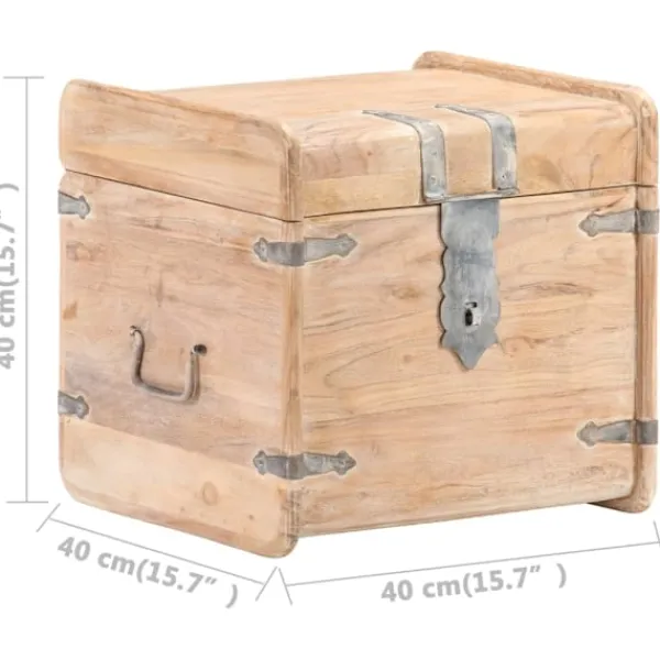 vidaXL Kistor & Koffertar>Kista 40x40x40 cm massivt akaciaträ