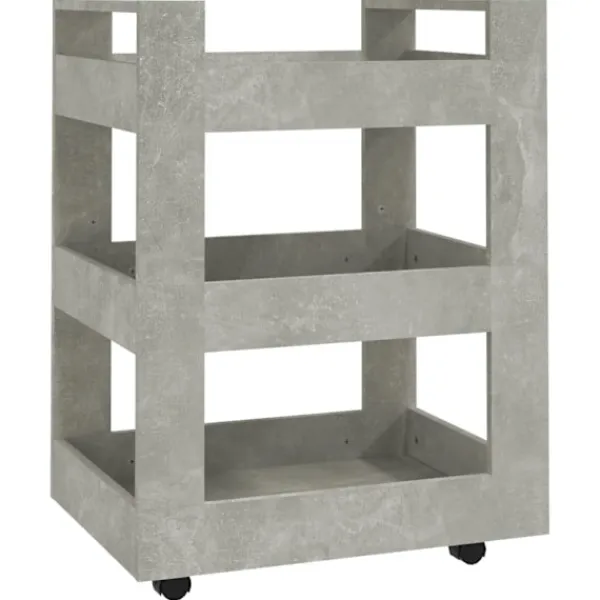 vidaXL Köksö>Köksvagn betong 60x45x80 cm konstruerat trä