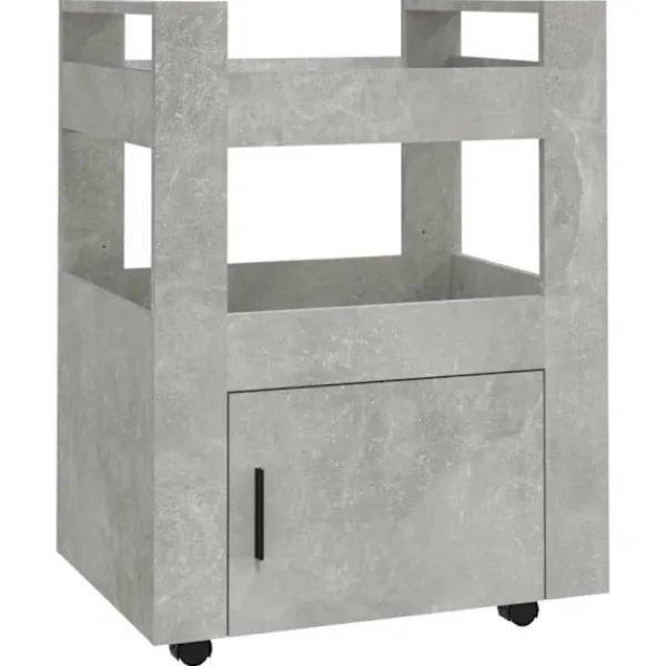 vidaXL Köksö>Köksvagn betong 60x45x80 cm konstruerat trä