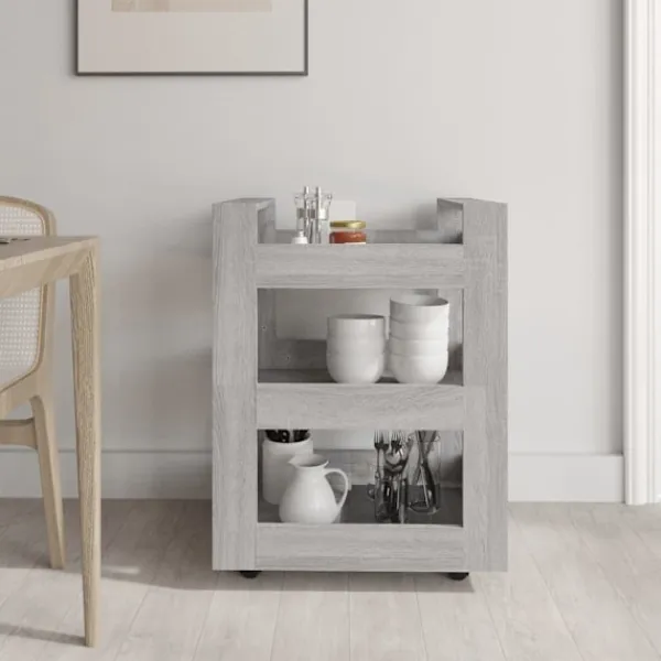 vidaXL Köksö>Köksvagn sonoma 60x45x80 cm konstruerat trä