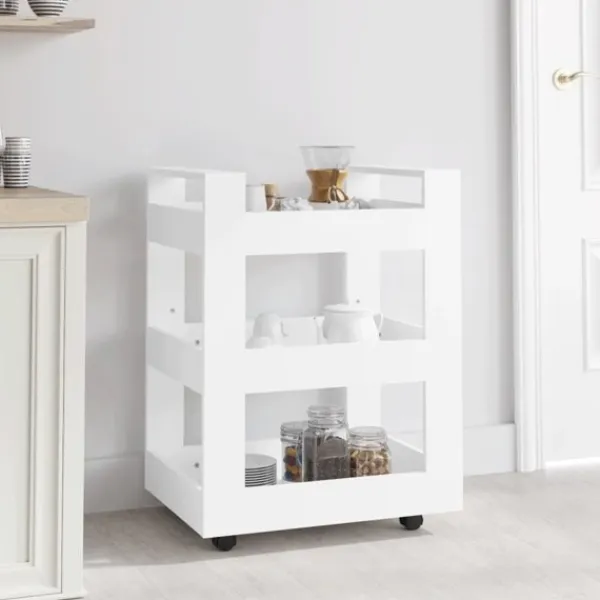 vidaXL Köksö>Köksvagn 60x45x80 cm konstruerat trä