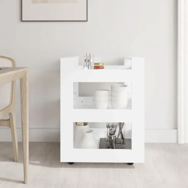 vidaXL Köksö>Köksvagn 60x45x80 cm konstruerat trä