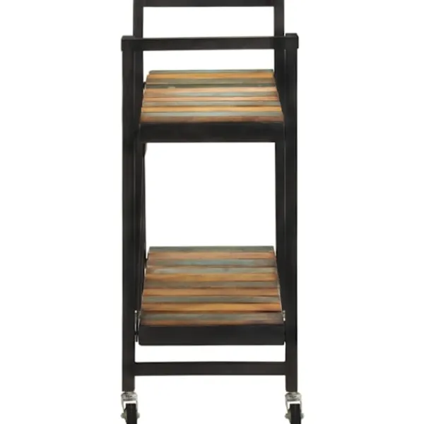 vidaXL Köksö>Köksvagn 87x36x81 cm massivt återvunnet trä