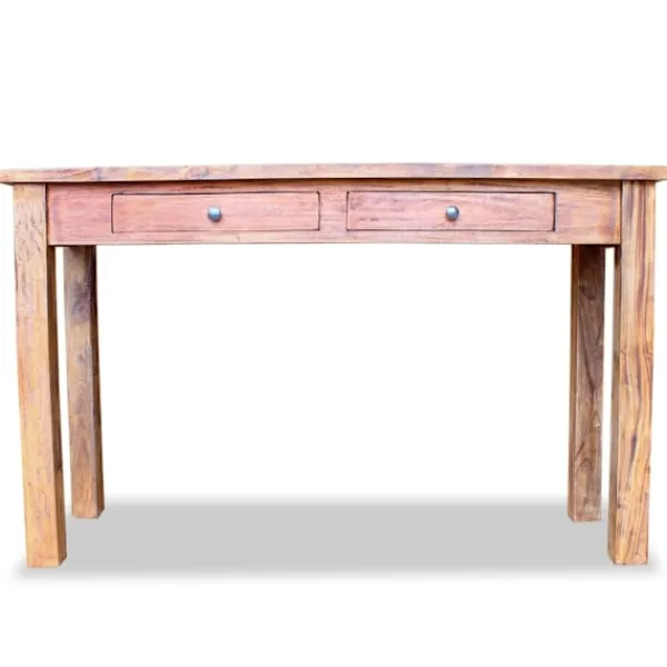 vidaXL Småbord>Konsolbord massivt mahognyträ 123x42x75 cm